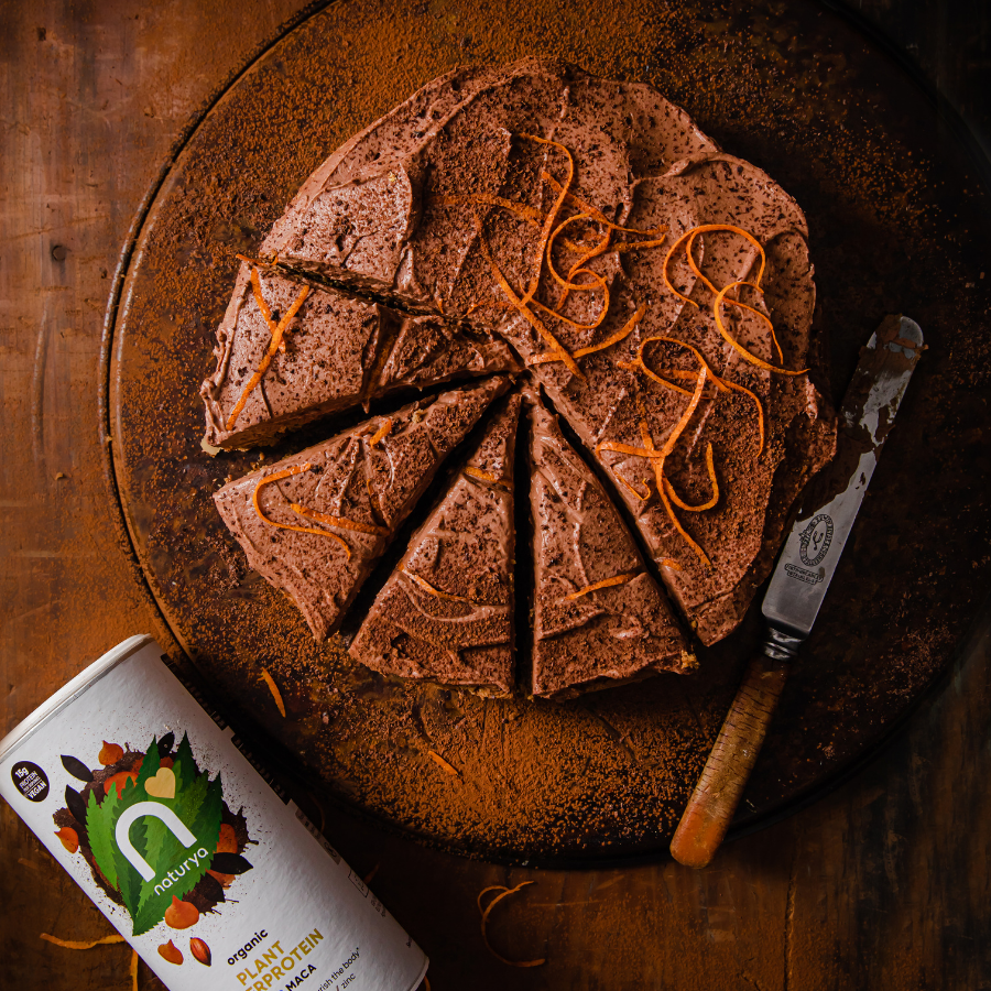 Carrot and Orange Cake with Chocolate Frosting