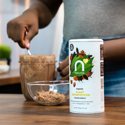 cacao maca plant protein dessert